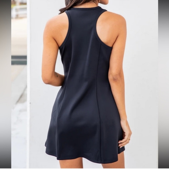 Pink Lily Keep Going Black High Neck Active Dress - Picture 8 of 10